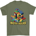 Master Builder Bricklayer Bricky Building Blocks Mens T-Shirt 100% Cotton Military Green