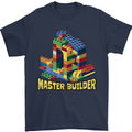Master Builder Bricklayer Bricky Building Blocks Mens T-Shirt 100% Cotton Navy Blue
