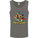 Master Builder Bricklayer Bricky Building Blocks Mens Vest Tank Top Charcoal