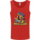 Master Builder Bricklayer Bricky Building Blocks Mens Vest Tank Top Red