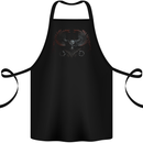 Master of Darkness Skull With Wings Cotton Apron 100% Organic Black