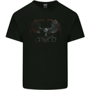 Master of Darkness Skull With Wings Kids T-Shirt Childrens Black
