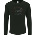 Master of Darkness Skull With Wings Mens Long Sleeve T-Shirt Black
