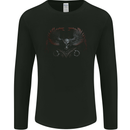 Master of Darkness Skull With Wings Mens Long Sleeve T-Shirt Black