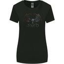 Master of Darkness Skull With Wings Womens Wider Cut T-Shirt Black