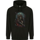 Master of Warriors Fantasy Skull Mens 80% Cotton Hoodie Black