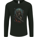 Master of Warriors Fantasy Skull Mens Long Sleeve T-Shirt Black