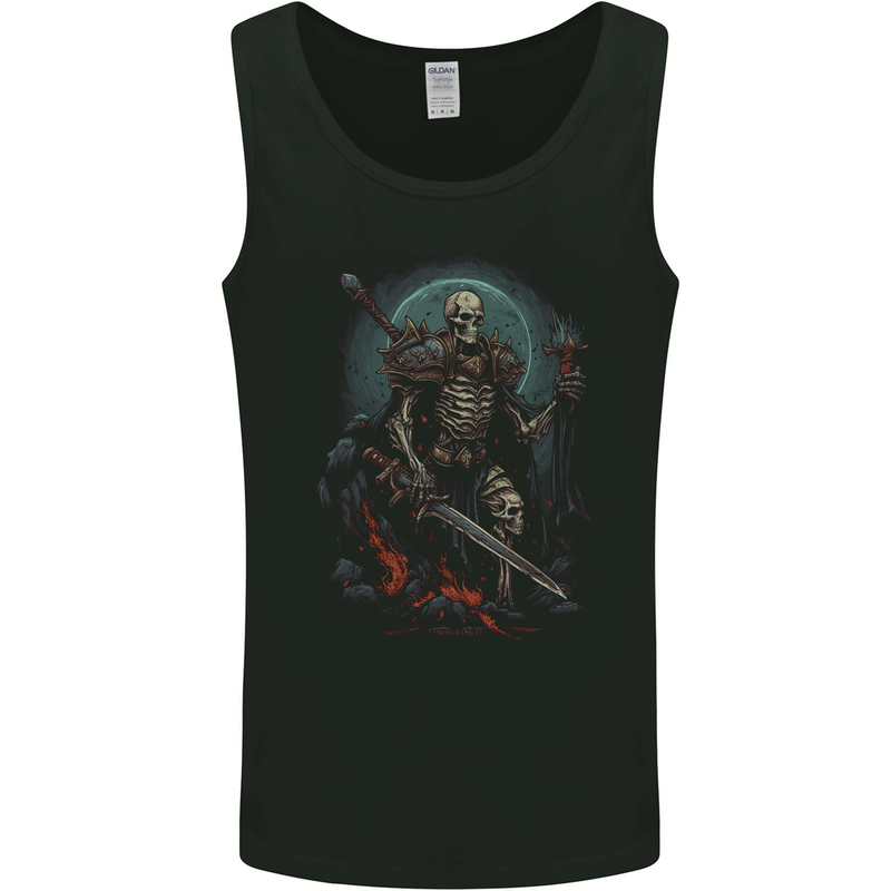 Master of Warriors Fantasy Skull Mens Vest Tank Top Black