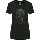 Master of Warriors Fantasy Skull Womens Wider Cut T-Shirt Black