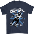 Maverick Skateboarder Skateboard Mens T-Shirt 100% Cotton Navy Blue