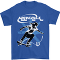 Maverick Skateboarder Skateboard Mens T-Shirt 100% Cotton Royal Blue