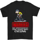 a black t - shirt with an image of a man riding a bike