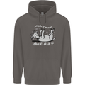Maybe I'm Not the GOAT Funny Farming Mens 80% Cotton Hoodie Charcoal