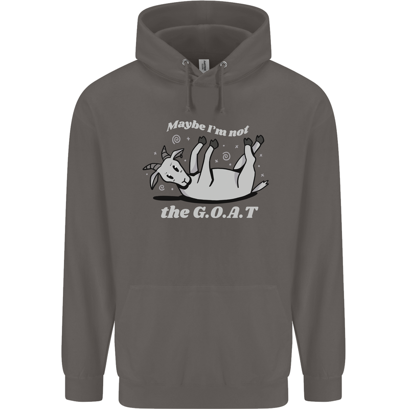 Maybe I'm Not the GOAT Funny Farming Mens 80% Cotton Hoodie Charcoal