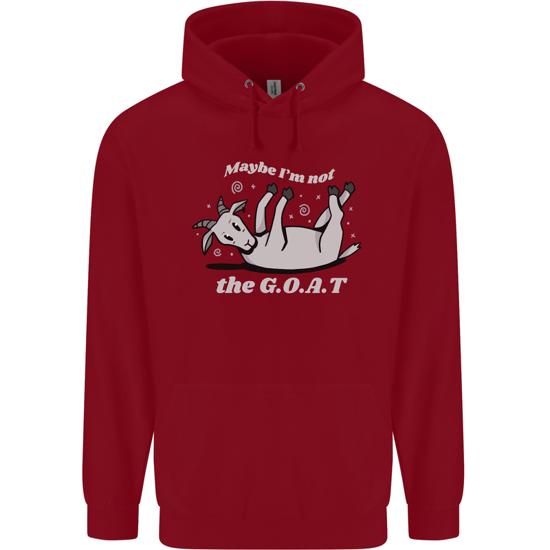 Maybe I'm Not the GOAT Funny Farming Mens 80% Cotton Hoodie Red