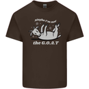 Maybe I'm Not the GOAT Funny Farming Mens Cotton T-Shirt Tee Top Dark Chocolate
