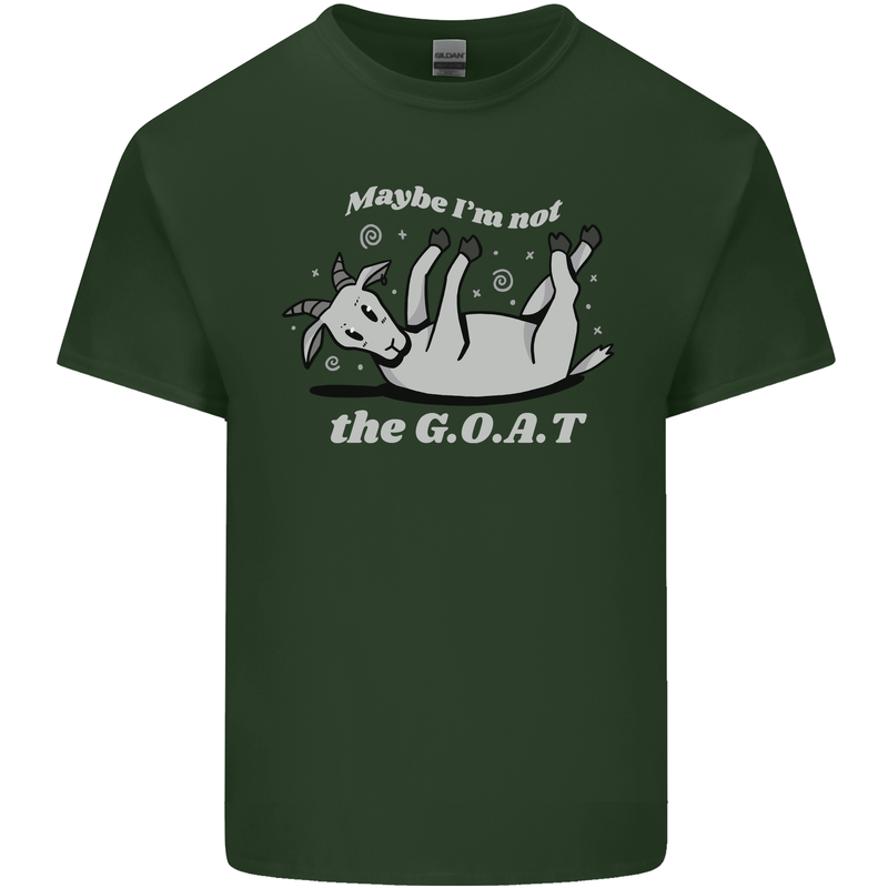Maybe I'm Not the GOAT Funny Farming Mens Cotton T-Shirt Tee Top Forest Green