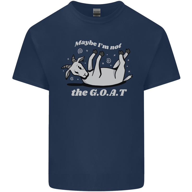 Maybe I'm Not the GOAT Funny Farming Mens Cotton T-Shirt Tee Top Navy Blue