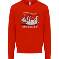 Maybe I'm Not the GOAT Funny Farming Mens Sweatshirt Jumper Bright Red