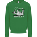 Maybe I'm Not the GOAT Funny Farming Mens Sweatshirt Jumper Irish Green