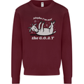Maybe I'm Not the GOAT Funny Farming Mens Sweatshirt Jumper Maroon