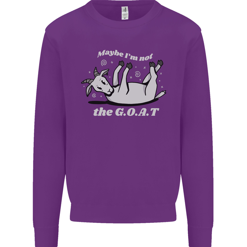 Maybe I'm Not the GOAT Funny Farming Mens Sweatshirt Jumper Purple