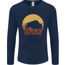 Maybe Im Not the GOAT Funny Farming Mens Long Sleeve T-Shirt Navy Blue