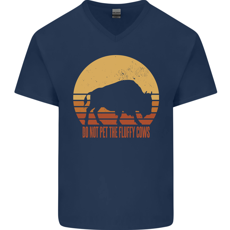 Maybe Im Not the GOAT Funny Farming Mens V-Neck Cotton T-Shirt Navy Blue