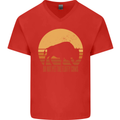 Maybe Im Not the GOAT Funny Farming Mens V-Neck Cotton T-Shirt Red