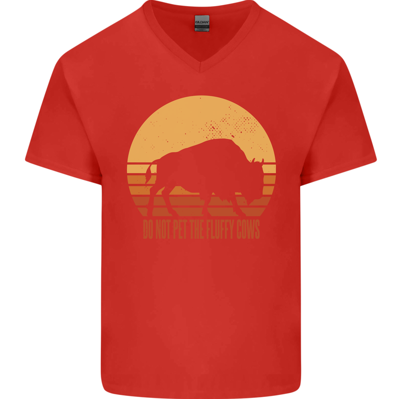 Maybe Im Not the GOAT Funny Farming Mens V-Neck Cotton T-Shirt Red