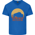 Maybe Im Not the GOAT Funny Farming Mens V-Neck Cotton T-Shirt Royal Blue