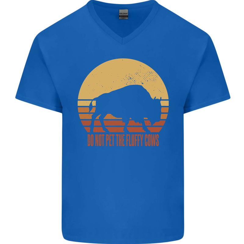 Maybe Im Not the GOAT Funny Farming Mens V-Neck Cotton T-Shirt Royal Blue