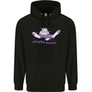 Maybe Never Lazy Cat Sleeping Childrens Kids Hoodie Black