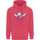Maybe Never Lazy Cat Sleeping Childrens Kids Hoodie Heliconia