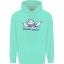 Maybe Never Lazy Cat Sleeping Childrens Kids Hoodie Peppermint