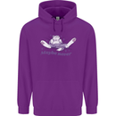 Maybe Never Lazy Cat Sleeping Childrens Kids Hoodie Purple