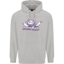 Maybe Never Lazy Cat Sleeping Childrens Kids Hoodie Sports Grey