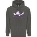 Maybe Never Lazy Cat Sleeping Childrens Kids Hoodie Storm Grey