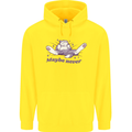 Maybe Never Lazy Cat Sleeping Childrens Kids Hoodie Yellow