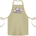 Maybe Never Lazy Cat Sleeping Cotton Apron 100% Organic Khaki