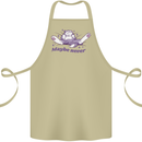 Maybe Never Lazy Cat Sleeping Cotton Apron 100% Organic Khaki