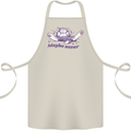 Maybe Never Lazy Cat Sleeping Cotton Apron 100% Organic Natural
