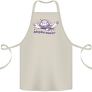 Maybe Never Lazy Cat Sleeping Cotton Apron 100% Organic Natural