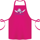 Maybe Never Lazy Cat Sleeping Cotton Apron 100% Organic Pink