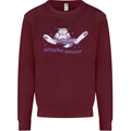 Maybe Never Lazy Cat Sleeping Kids Sweatshirt Jumper Maroon