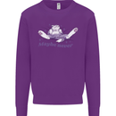 Maybe Never Lazy Cat Sleeping Kids Sweatshirt Jumper Purple