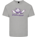 Maybe Never Lazy Cat Sleeping Kids T-Shirt Childrens Sports Grey