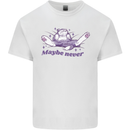 Maybe Never Lazy Cat Sleeping Kids T-Shirt Childrens White