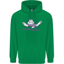 Maybe Never Lazy Cat Sleeping Mens 80% Cotton Hoodie Irish Green