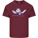 Maybe Never Lazy Cat Sleeping Mens Cotton T-Shirt Tee Top Maroon